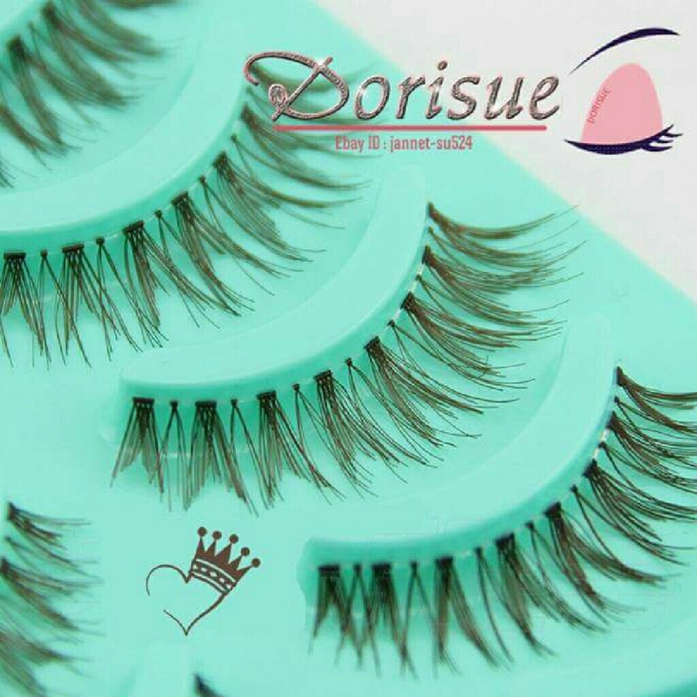 5 pairs/box Brown cross over upper false e…